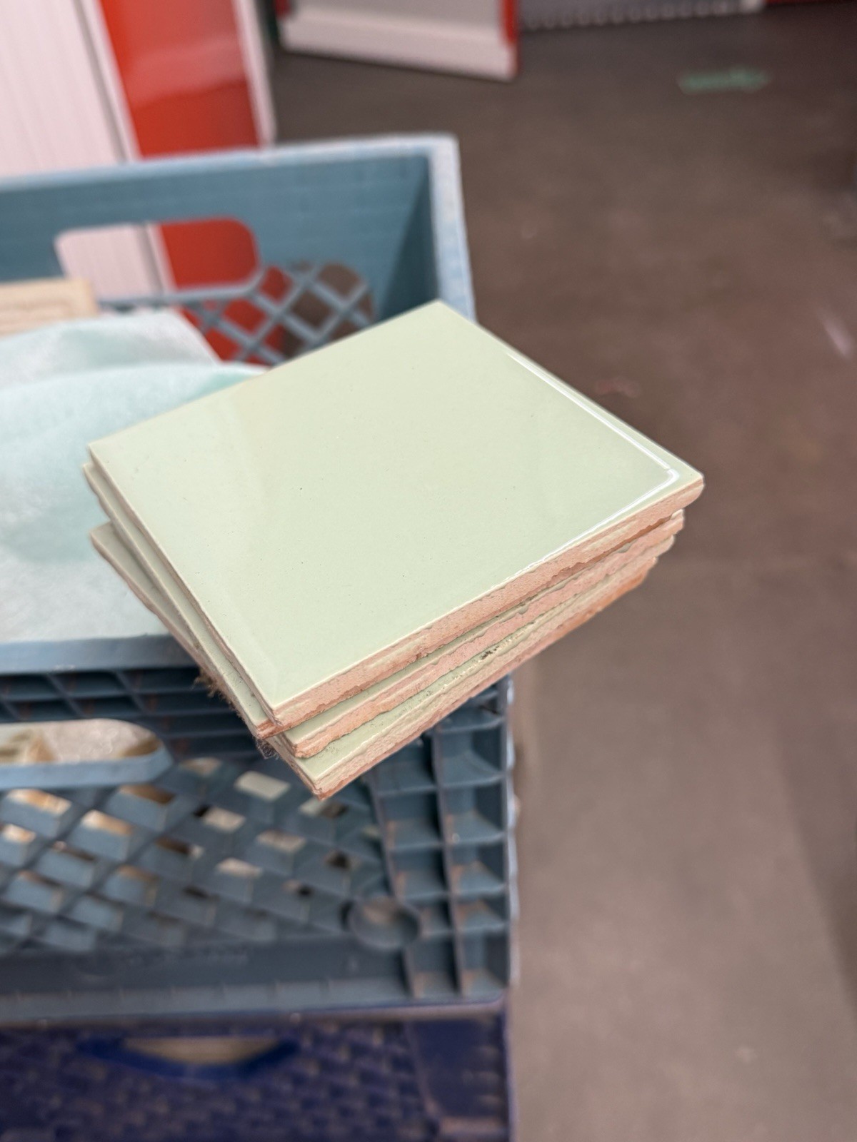 #14 Spring Green American Olean Field Tile – Mid Century 1950’s New Old Stock