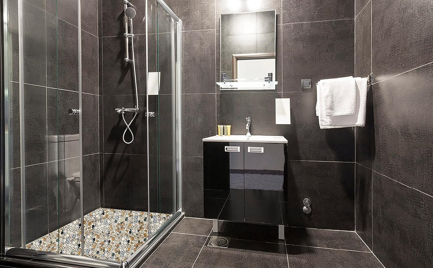 Parrotile Pebble Shower Floor Tile Bathroom Beige Wall Backsplash Mosaic Tiles (