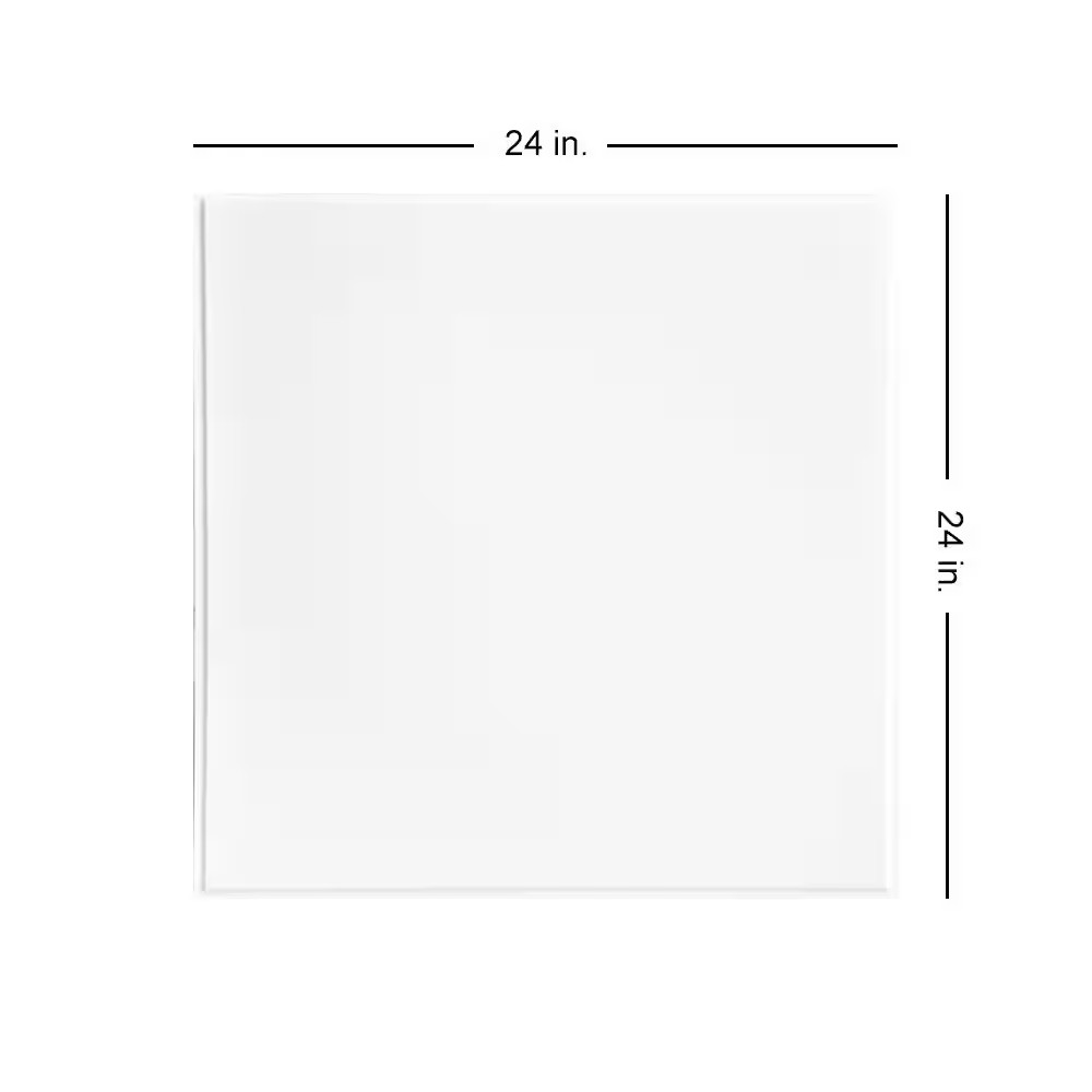Smooth Economy 2 Ft. X 2 Ft. Revealed Edge Lay-In Ceiling Tile in Gloss White (