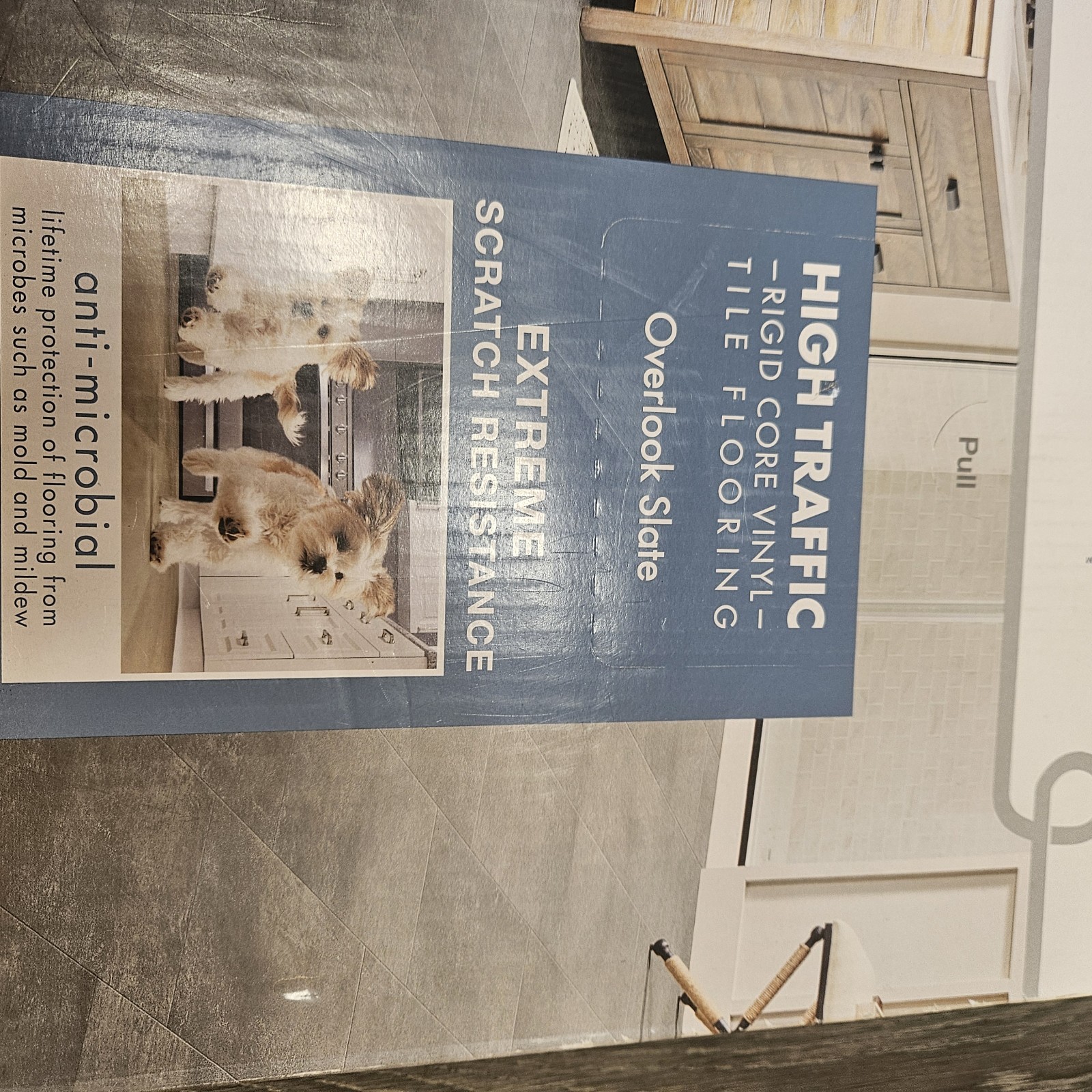 Lifeproof Vinyl Tile Flooring Overlook Slate 22mil 1 Case 11.9X23.78″ 9 Tiles