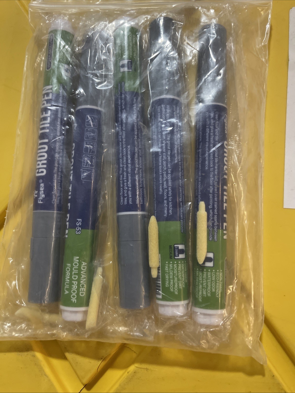 Grout Pen Light Grey Tile Paint Marker: Waterproof Grout Paint Pack Of 5 New