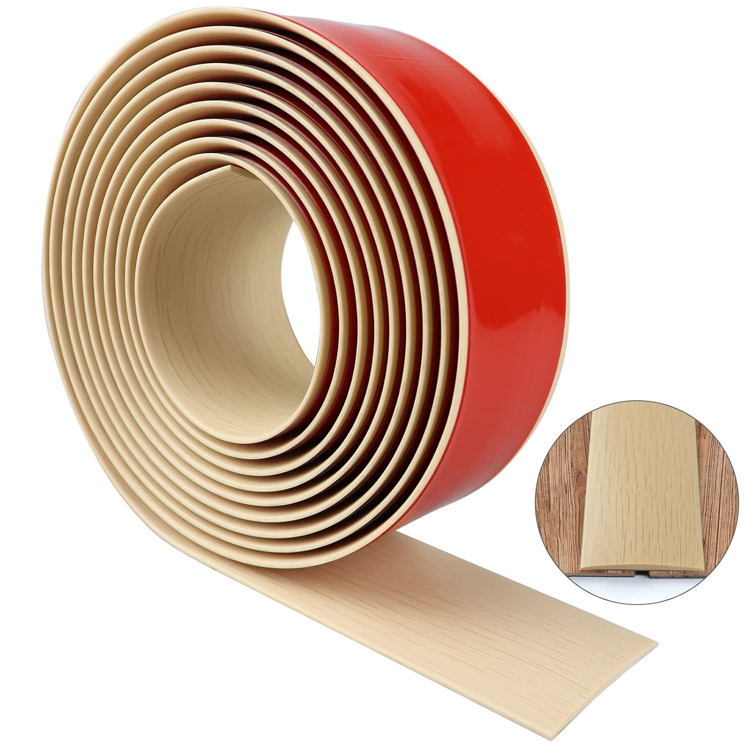 Floor Transition Strip 2″ Self Adhesive Flat Vinyl Flooring Transitions Strip wi