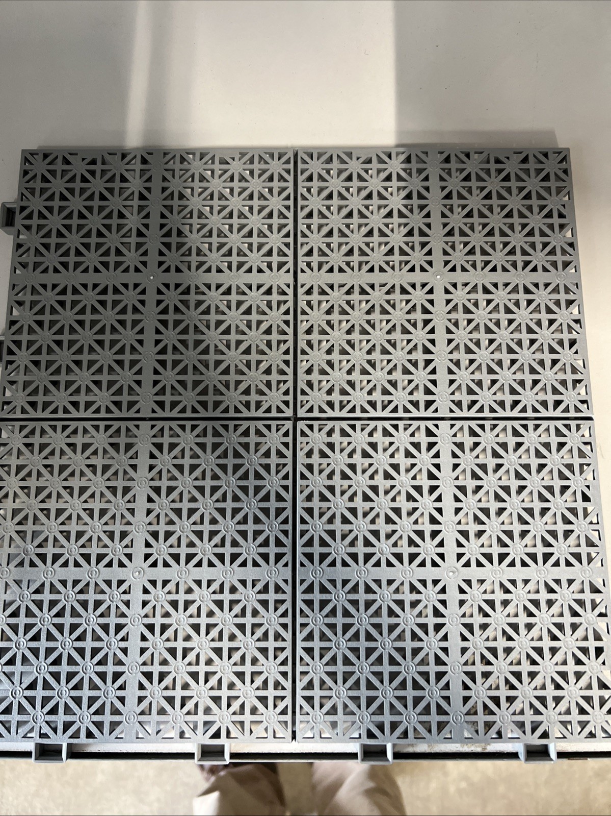Outdoor Modular Deck Tiles, Interlocking, Slip-Resistant, Self-Draining. Cross S
