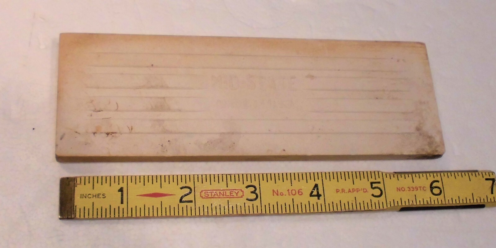 1 pc. Glossy *Ivory* 2” X 6” Bullnose Surface Flat Ceramic Tile, Light Yellow