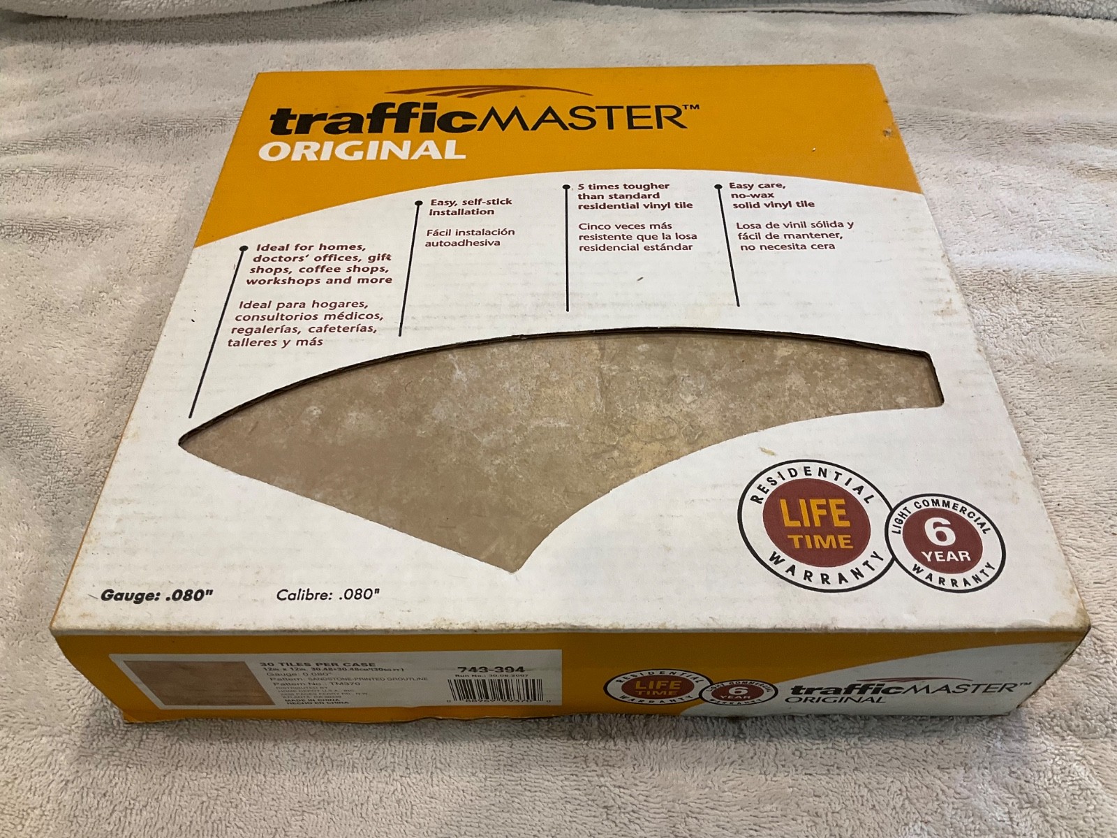 5 TrafficMaster Sandstone Self Stick Vinyl Floor Tiles 12×12 PeelandStick TM370
