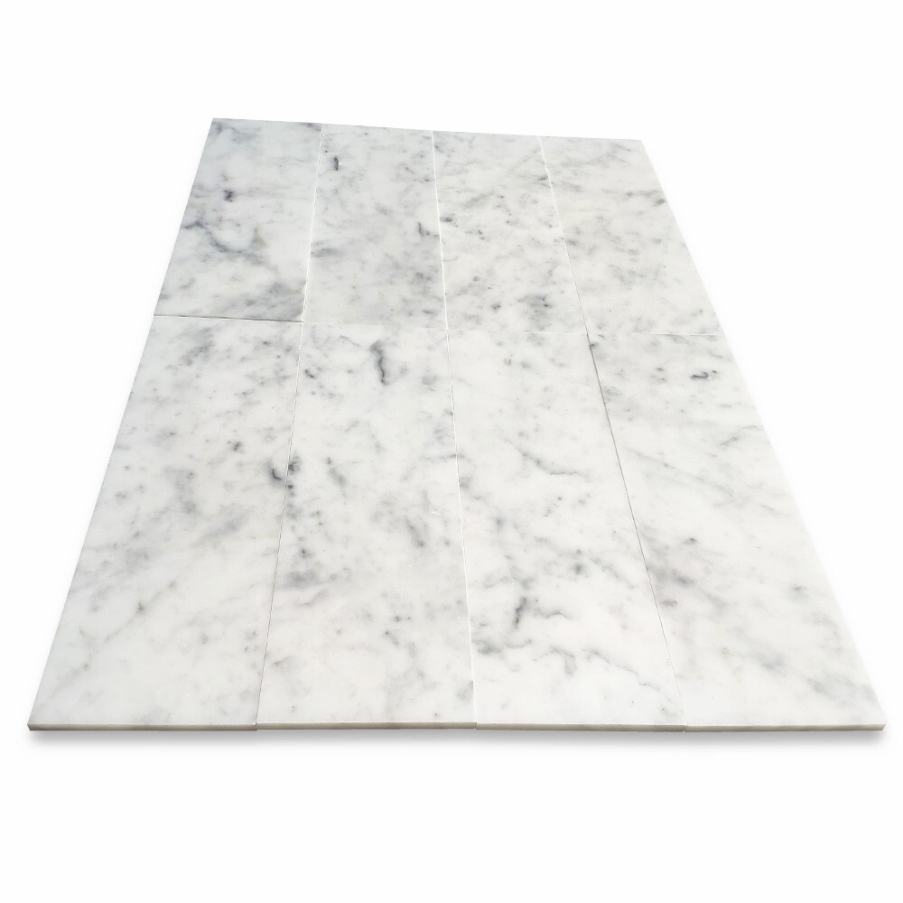 C43AP 6×18 Carrara White Marble Wall and Floor Tile Polished Venato Bianco