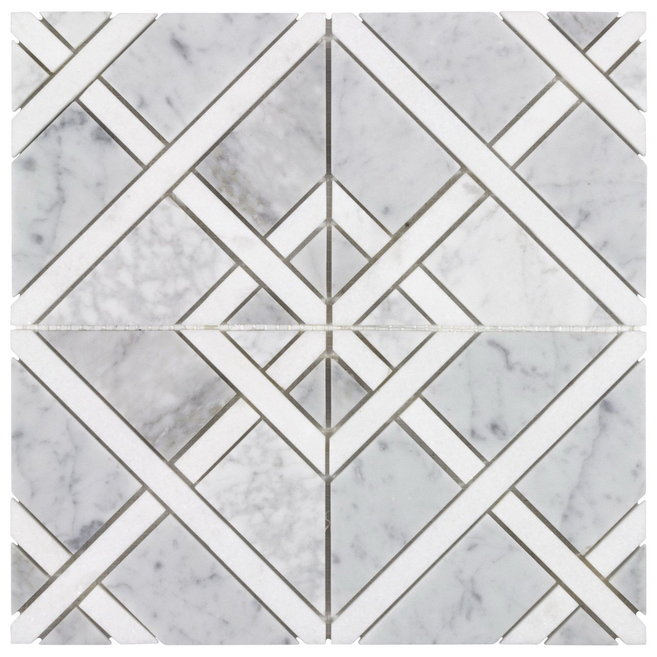 Casablanca Fez Marble Mosaic Tile 11.81×11.81 Mesh Sheet Backsplash Shower