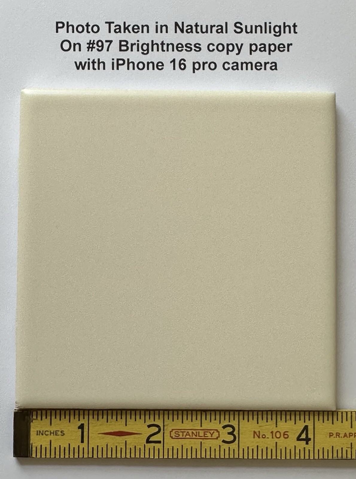 1 pc. Mellow White: Matte Ceramic Tile by Daltile #D-700; 4-1/4″ Discontinued
