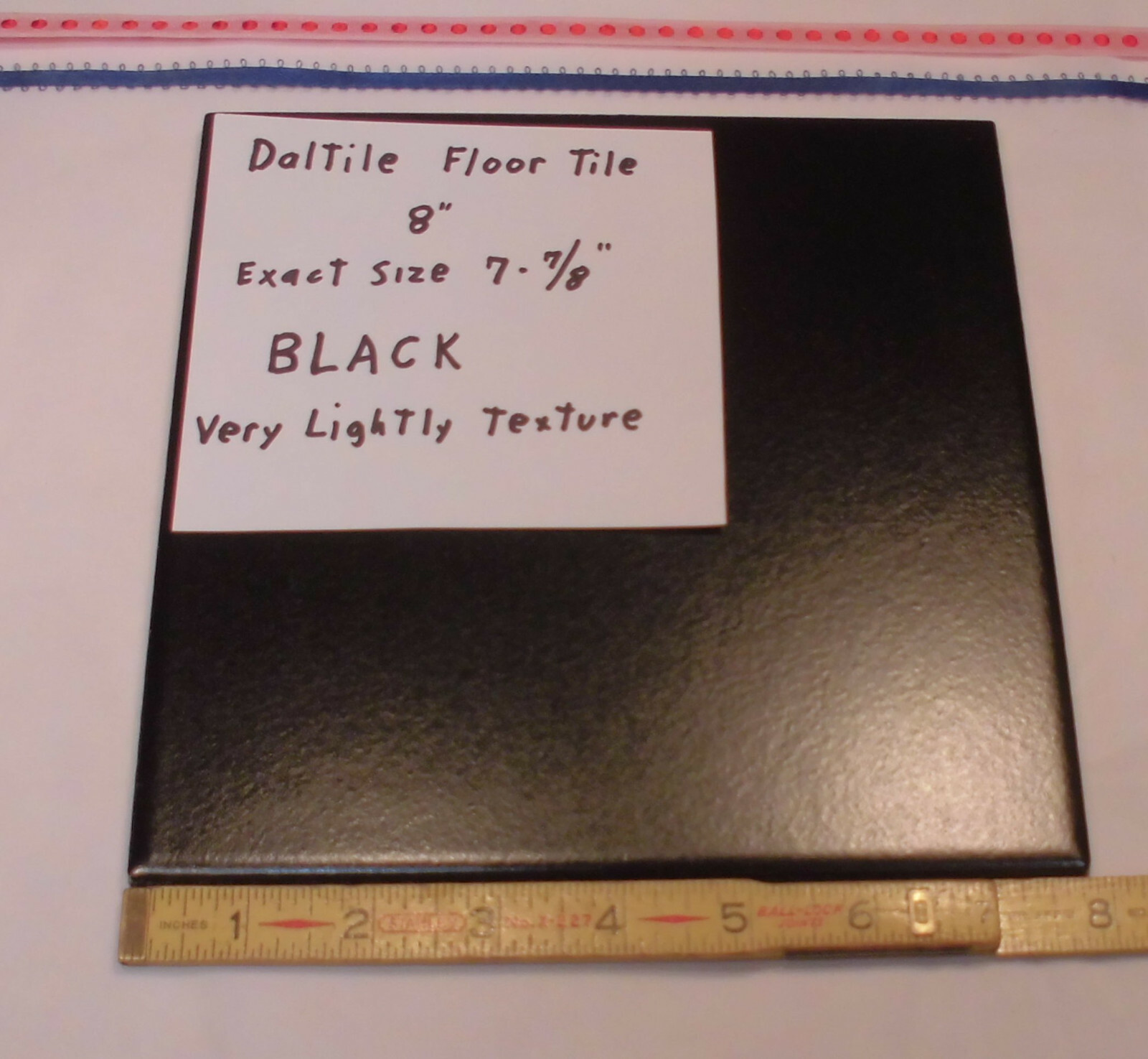 1 pc. *Vintage Solid Black* 8″ X 8″ by Daltile Ceramic/Porcelain Floor Tile NEW