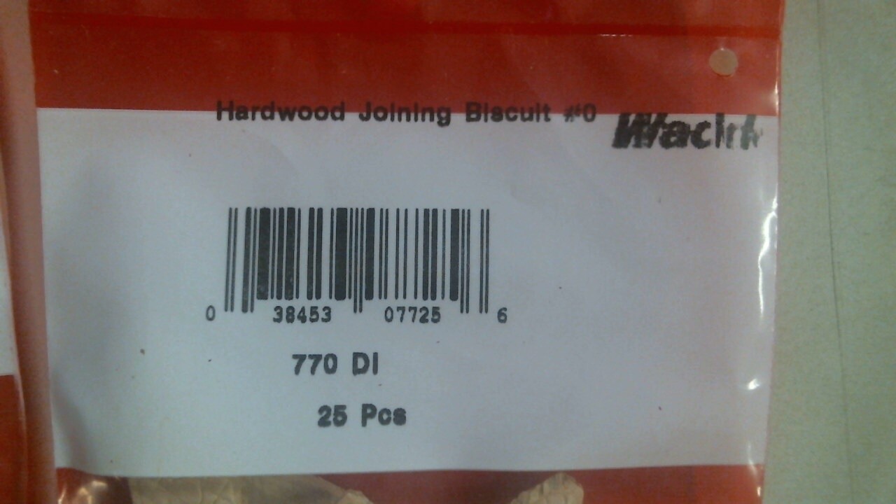 Doit Best 770 DI, Hardwood Joining Biscuit #0, 25 Pcs Per Bag, Lot Of 5, FS