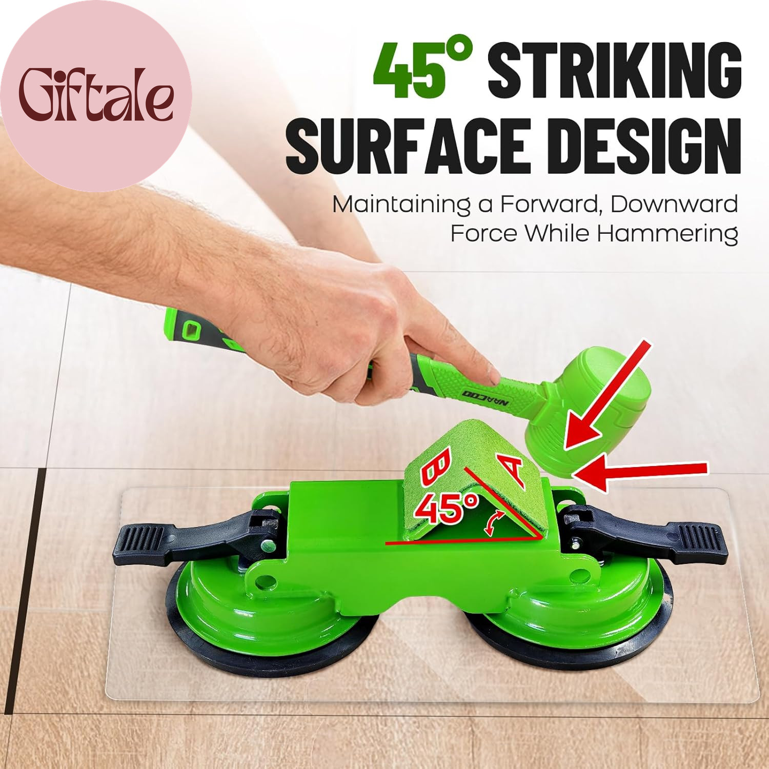 Heavy Duty Floor Gap Fixer Tool, 45° Striking Surface Floor Gap Repair Tool with