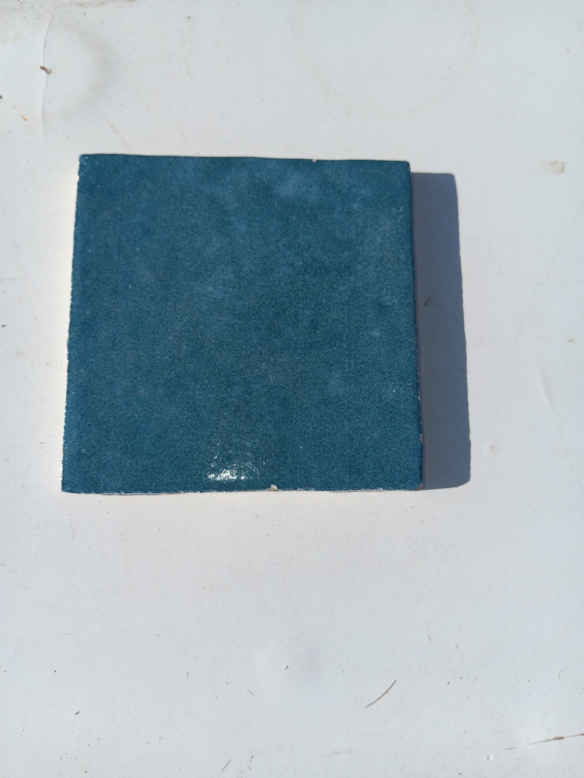 9 tiles (1 ft² ) Zellige 4×4 Ceramic Tile Petrolio Blue Glossy Moroccan Style