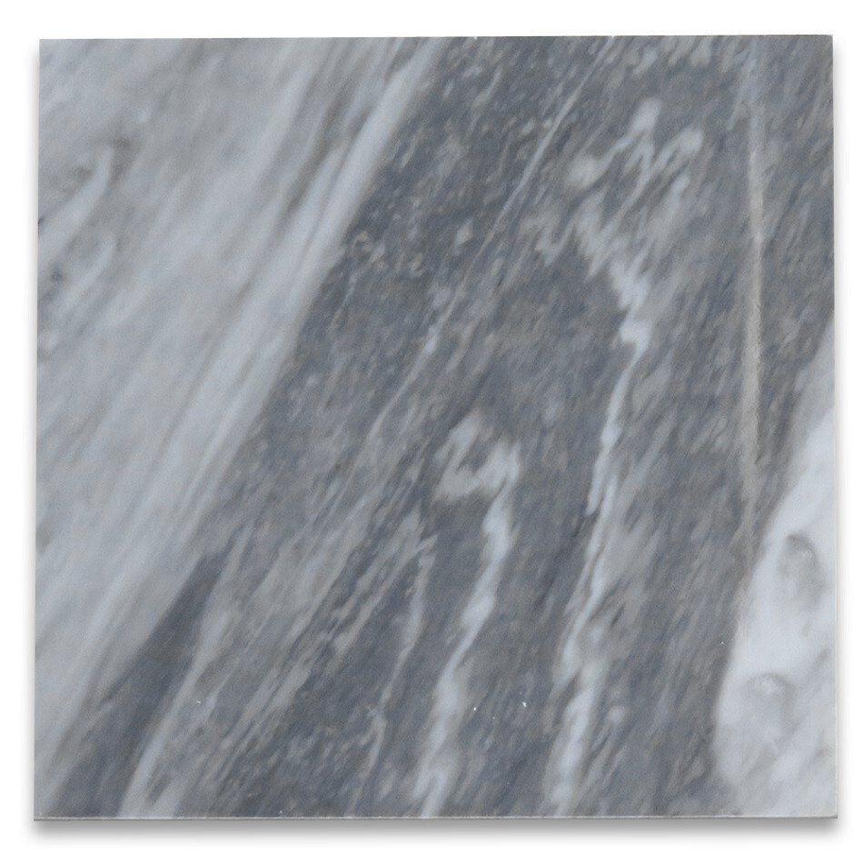 K44P Bardiglio Gray Dark Grey Marble 12×12 Tile Polished