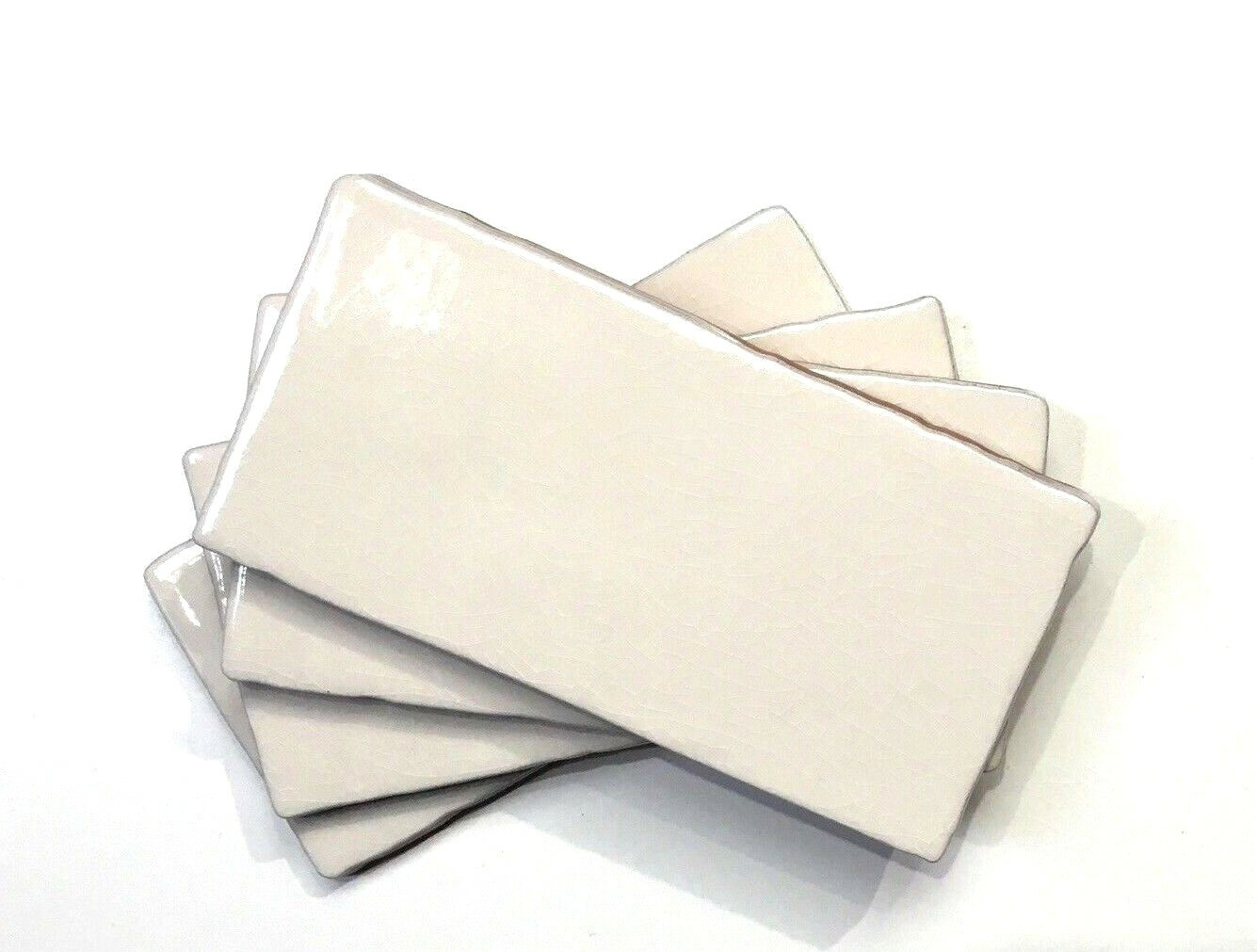 3×6 Biscuit Crackled Glaze Ceramic Tile, Wall Backsplash Kitchen (BOX OF 11 SF)