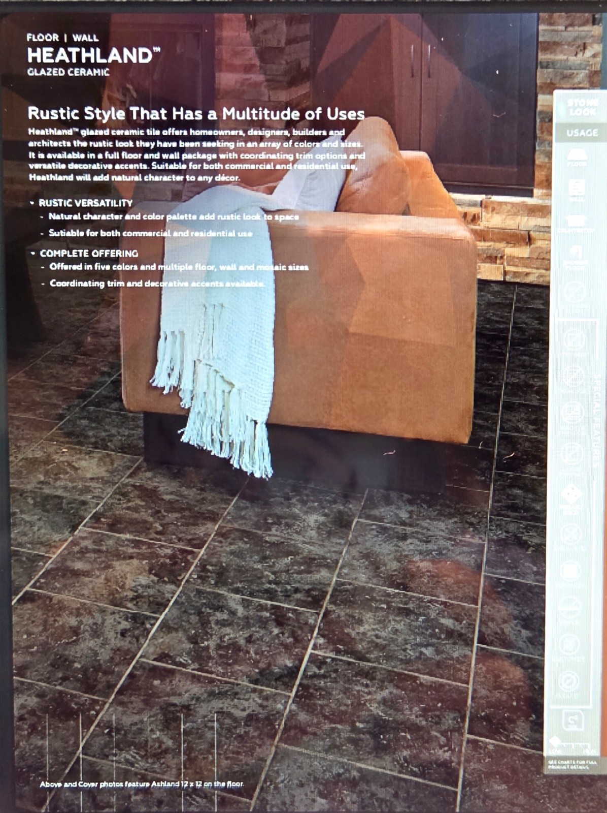 3 X 6 Subway Tile Stone Look Walls, Floors, Shower, Raffia, Rustic 12.5sf