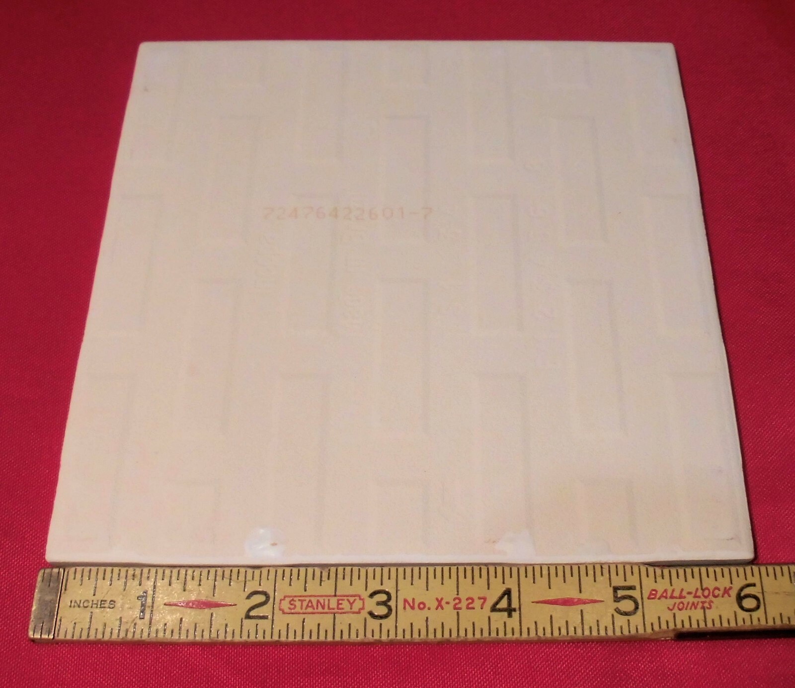 1 pc. *Designer White* Matte Ceramic Tile: 6″ X 6″ New Stock, Made in Brazil