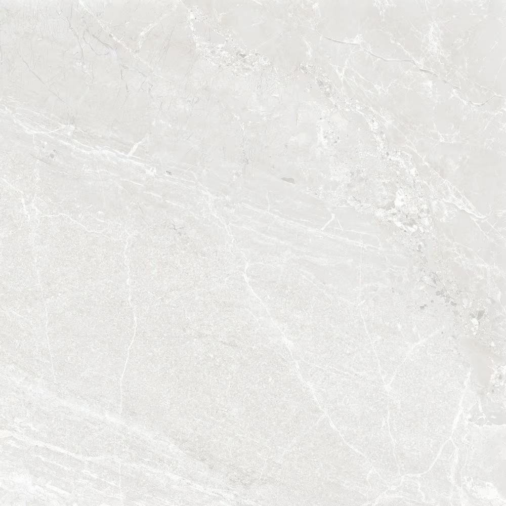 Spanish Noirblanc White 24 In. X 24 In. Matte Stone Look Porcelain Floor and Wal