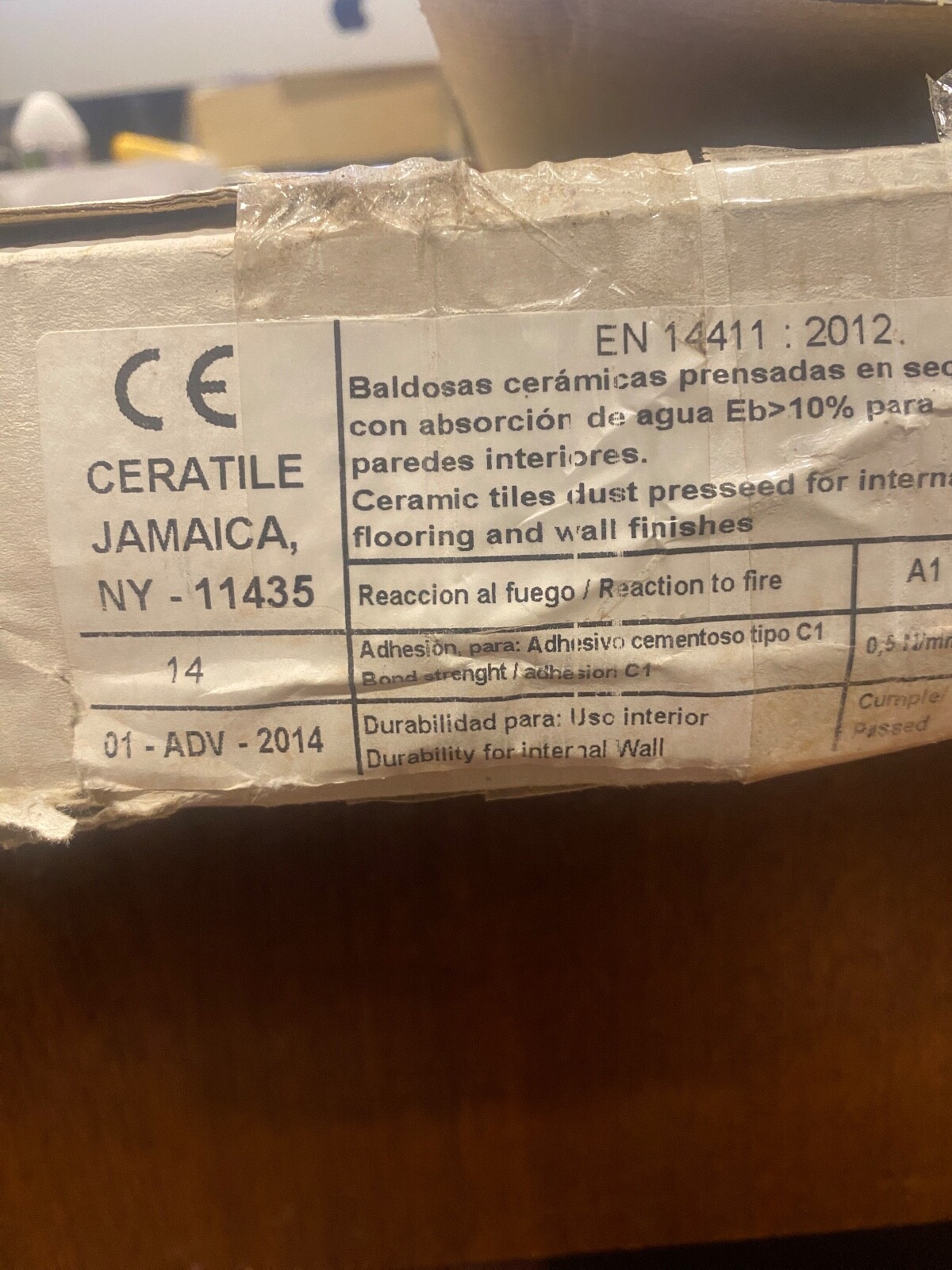 TILEBAR: CERA TILE 2″X12″ LOFT TORELLO BLUE CHAIR RAIL TILE DEADSTOCK OPENBOX