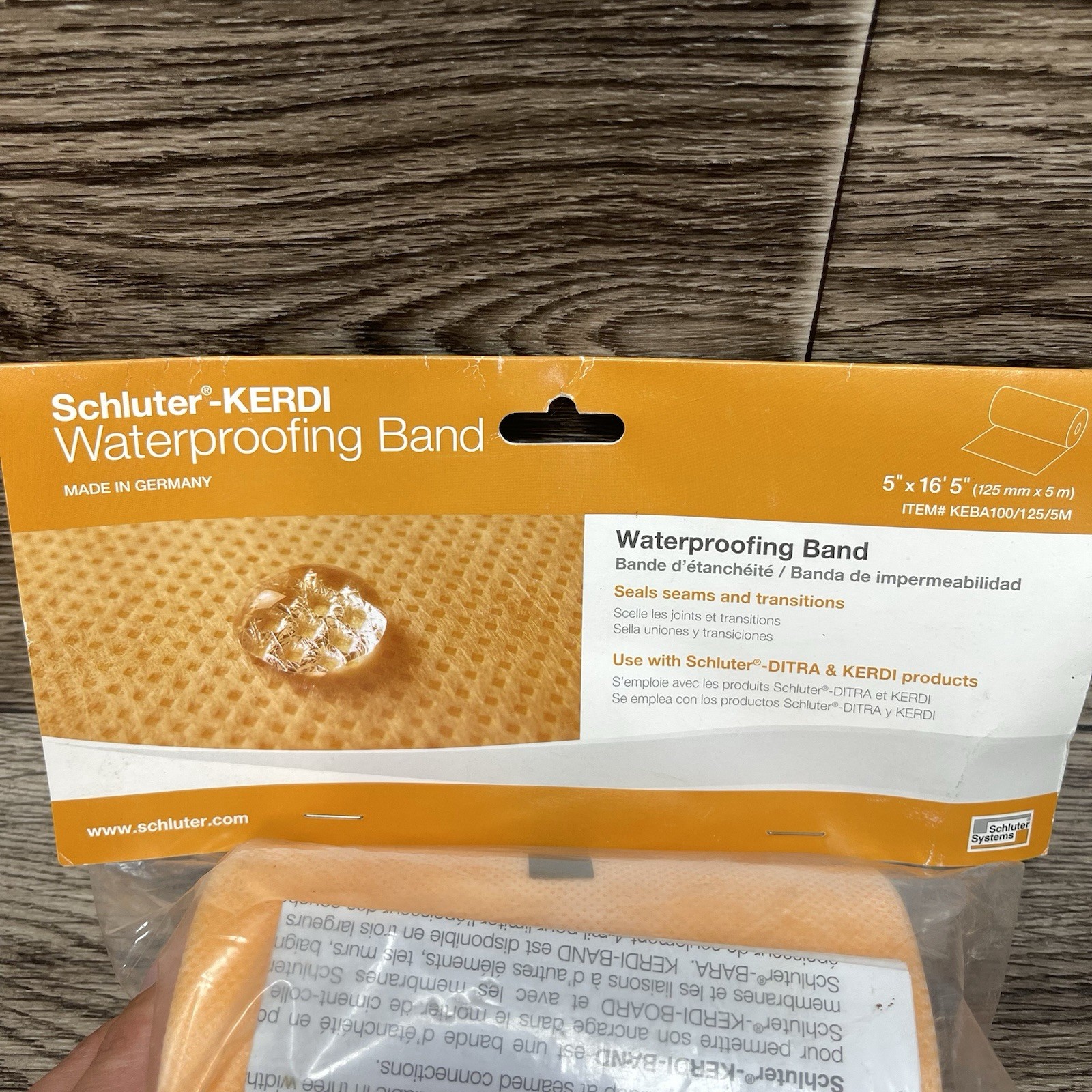 SCHLUTER KERDI Waterproofing Band Germany 5”x16’5” Lot Of 4