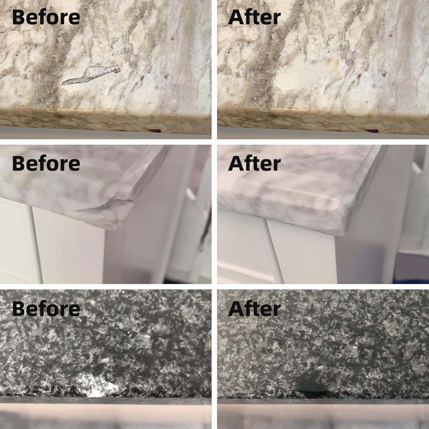 Marble and Granite Repair Kit Porcelain Marble Stone and Quartz Countertops Repa
