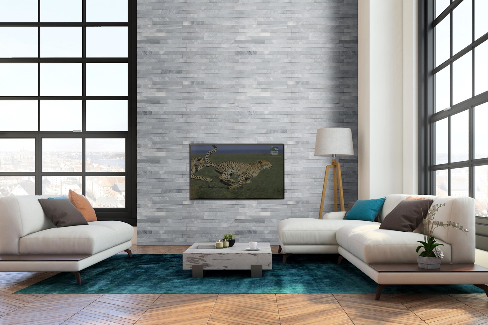 Ackland AKPLPMCEL6X24H-3D-CA Celestine 6″ x 24″ Marble Hardscape – Fog