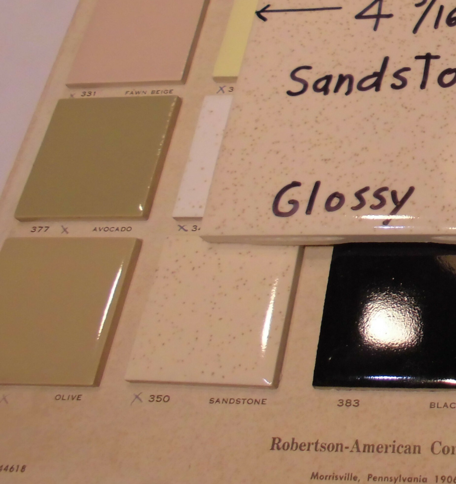 1 pc. Ceramic Tile: Buckwheat – Sandstone: Beige & Gold Specks, Robertson 4-5/16