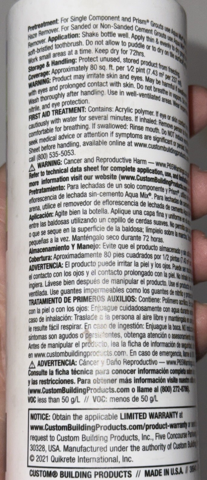 Grout Renew Colorant & Epoxy Sealer 8 fl oz, 542 GRAYSTONE GCL Free Shipping