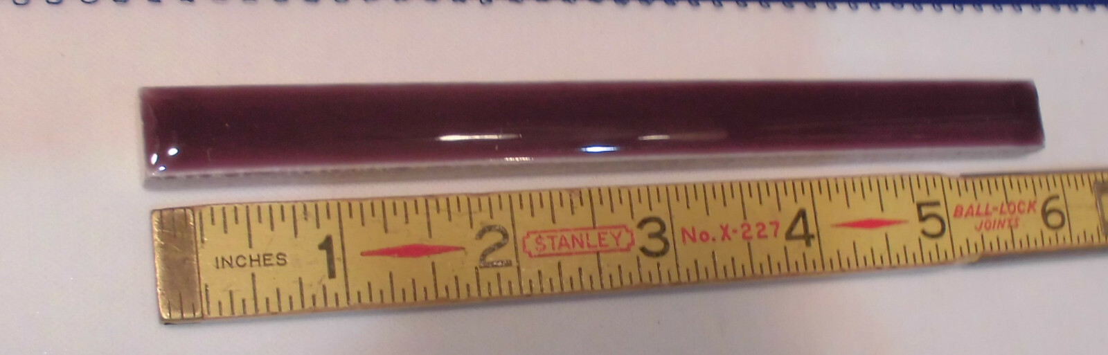 1 pc. *Imperial Purple* Ceramic Tile; Pencil – Liner – Sizzle: 1/2″ X 6″ AO NEW