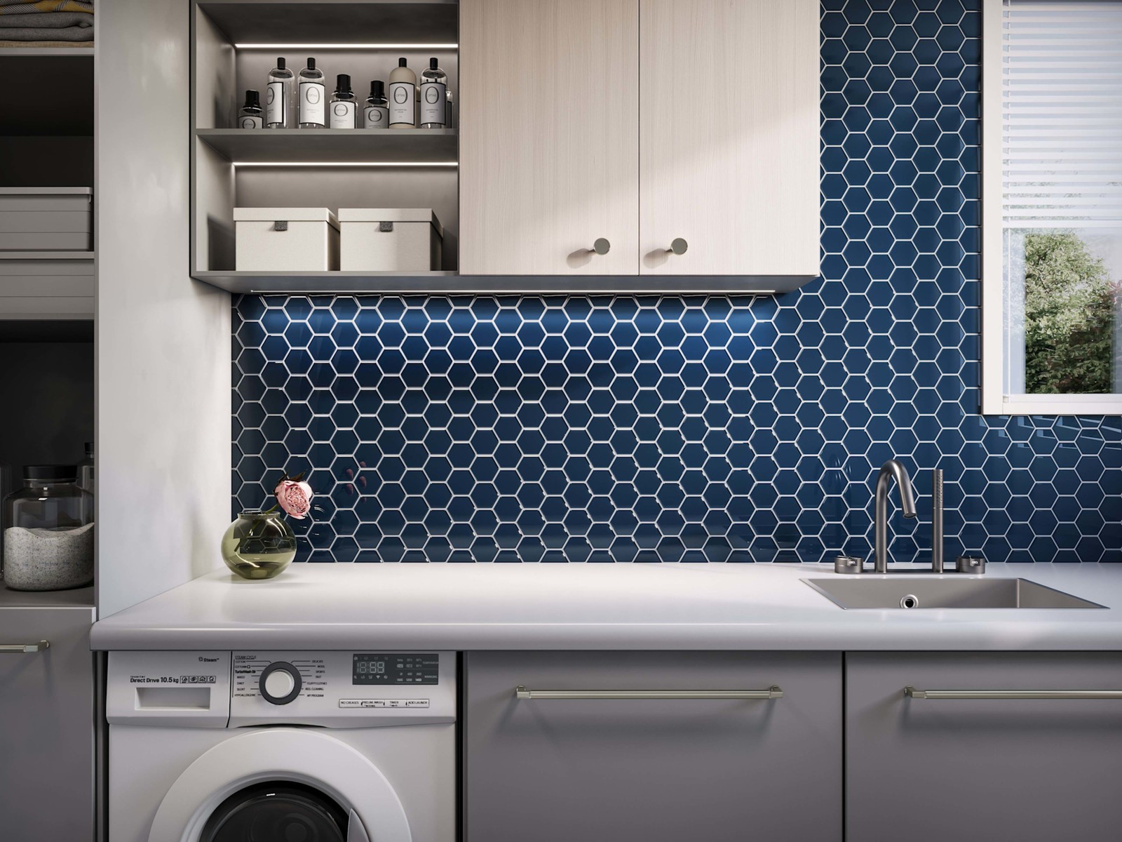 Cruz Bay Studio MKT2853 3 inch Beehive – 10″ x 12″ Geometric Wall – Carbon Gloss