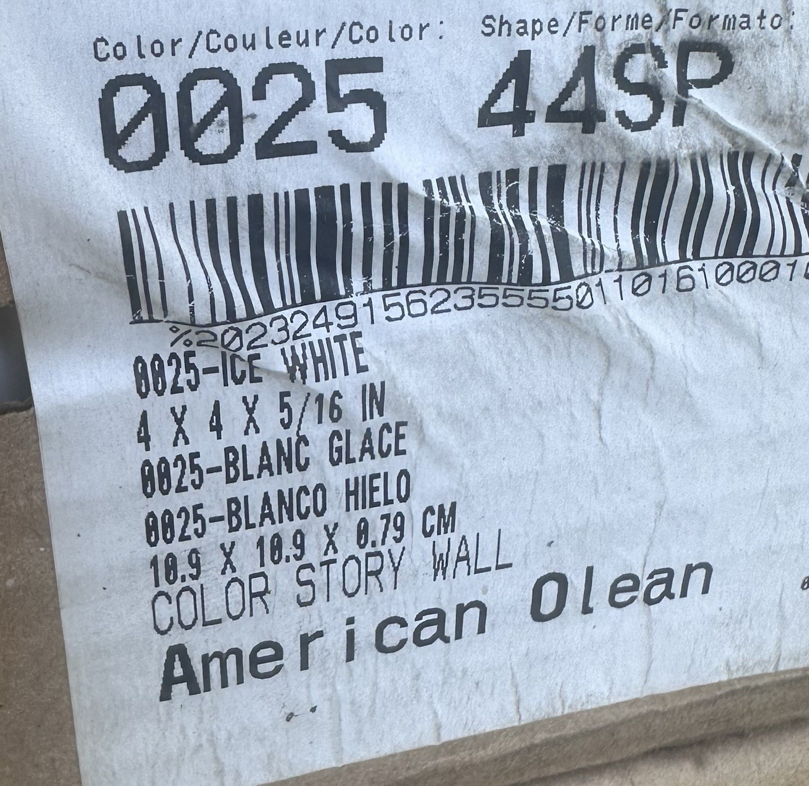 4×4 White Tiles American Olean Ceramic Wall Tile Ice White 0025 Gloss Lot Of 9