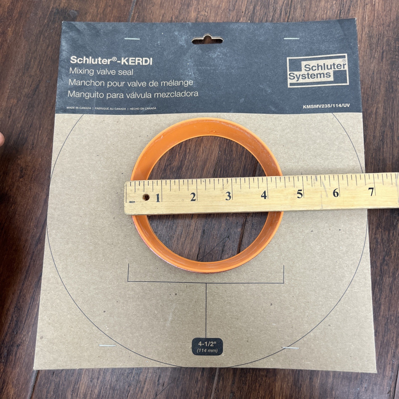 Schluter KERDI Pipe Seal 3/4” and Mixing Valve Seal 4-1/2″ Pair