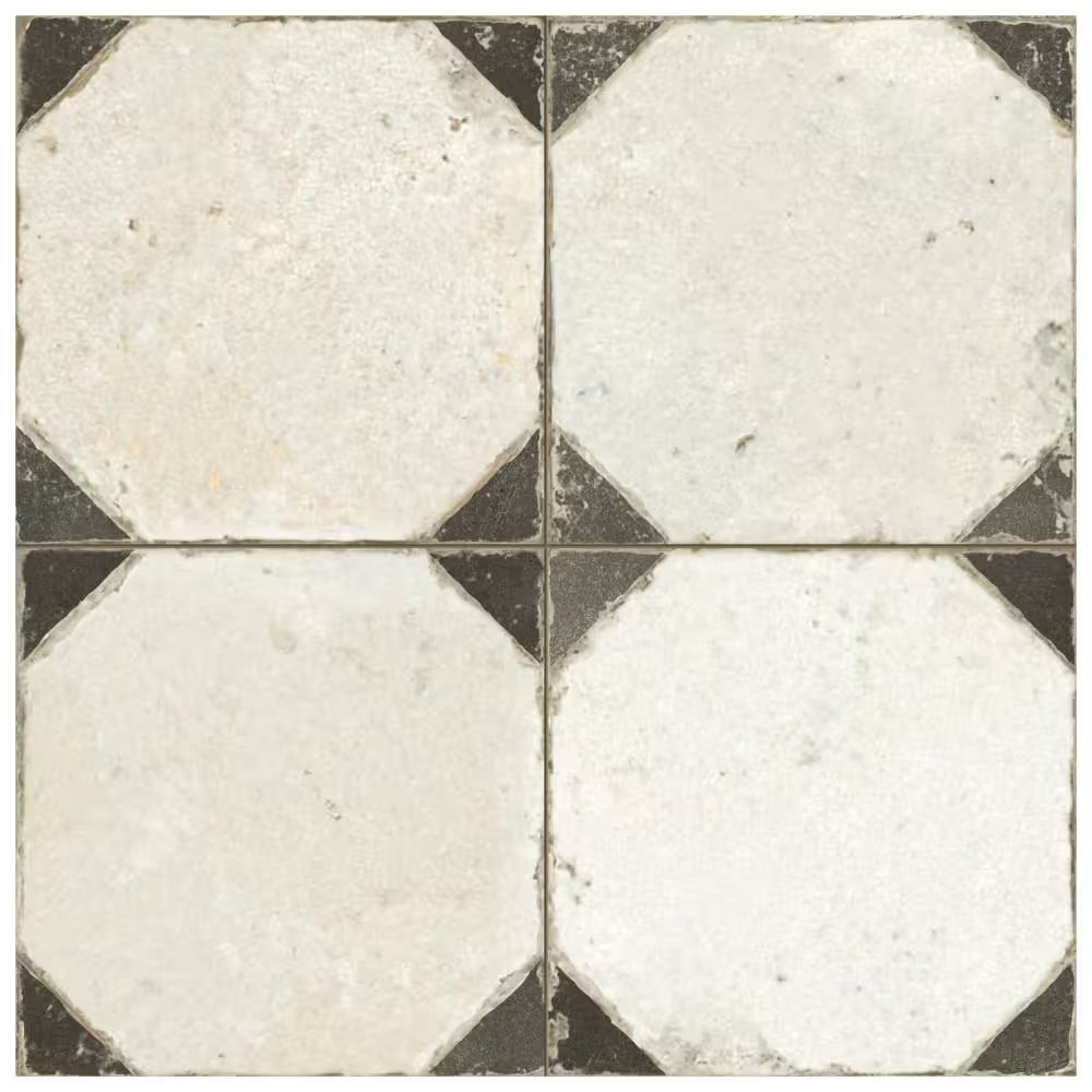 Kings Yard Nero 17-5/8 In. X 17-5/8 In. Ceramic Floor and Wall Tile (10.95 Sq. F