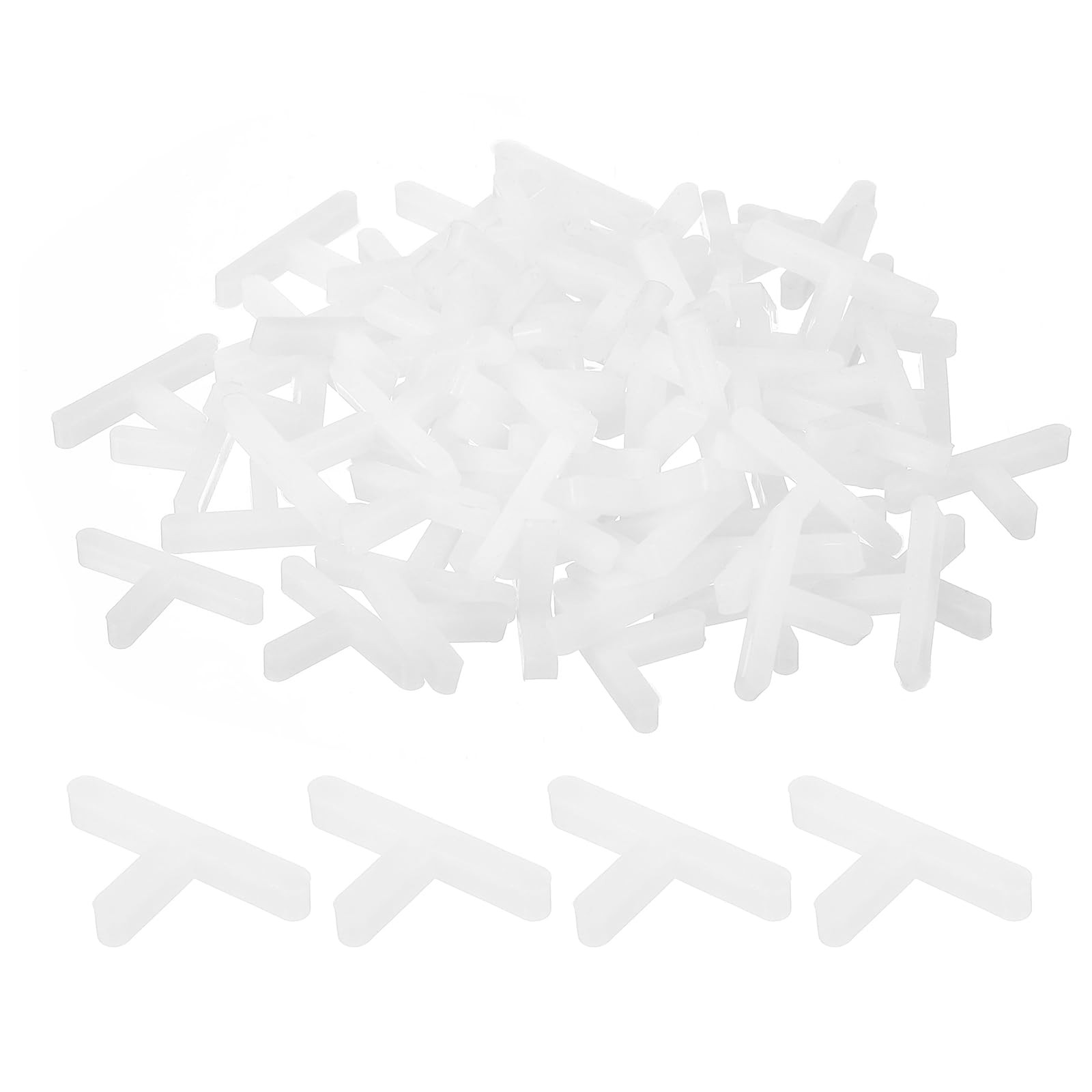 uxcell 200Pcs Wall Floor Tile Plastic T Shape Spacers Tiling Tools 2.5mm 3/32″ T