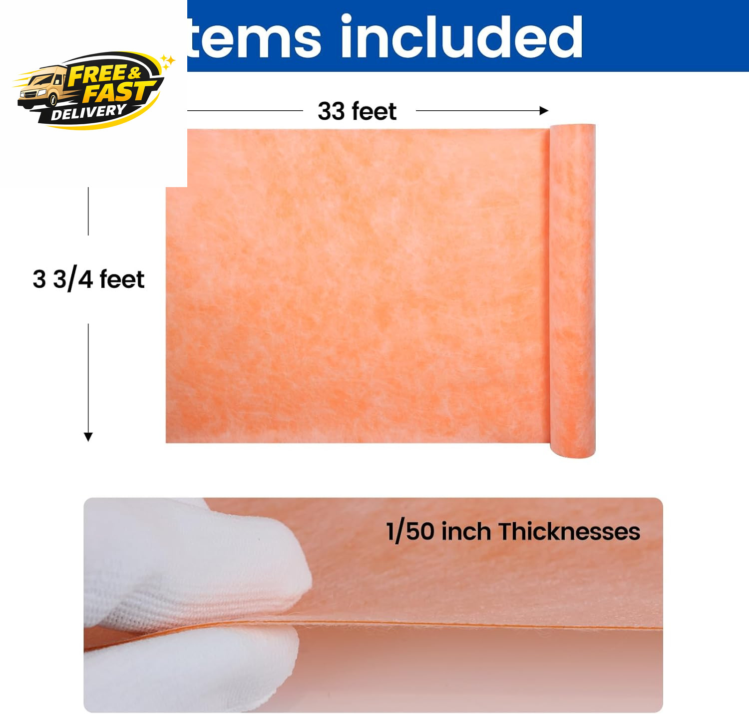 Waterproofing Membrane for Shower 3.8X33Feet (125 Sq Ft) 23.6 Mil Thick Uncoupli
