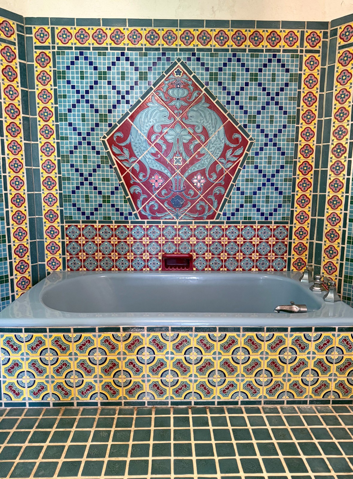 Mueller Mosaic Co. Figural Tile Medallion- Windsor House Master Bath, NFT101