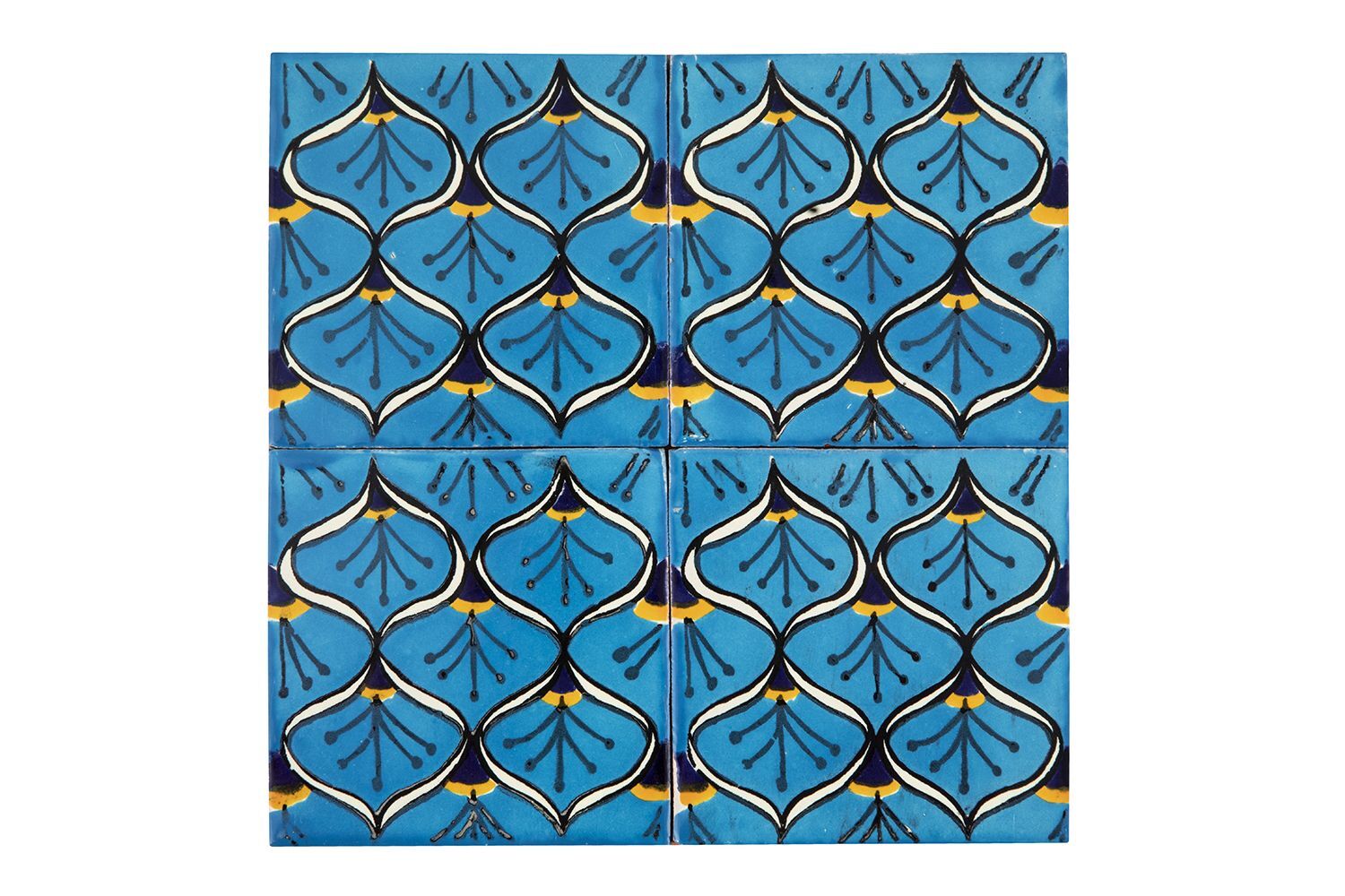Mexican Mosaic Tiles 4×4 – Ceramic Tile Set in Unified Design Talavera – Juanma
