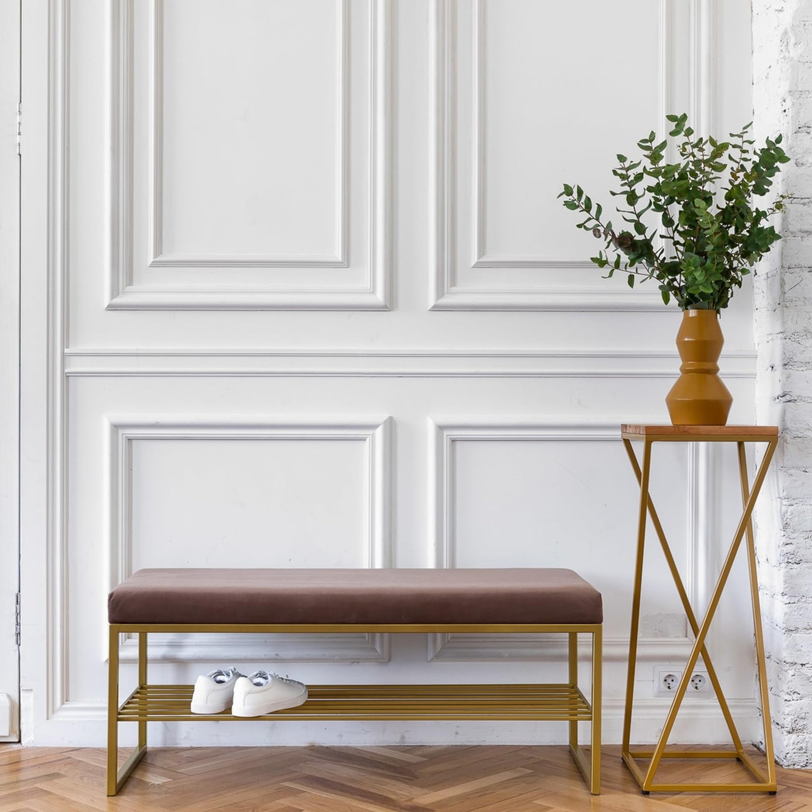 Hungbak 480″L x 1.6″W Peel and Stick Chair Rail Panel Molding, Pre-Primed Tri…