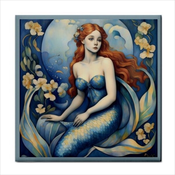Mermaid Ocean Ceramic Tile Craft Border Decorative Bathroom Art Backsplash