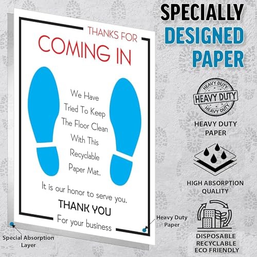 Heavy Duty Paper Floor Mats – Disposable Floor Mat Protector – Carpet