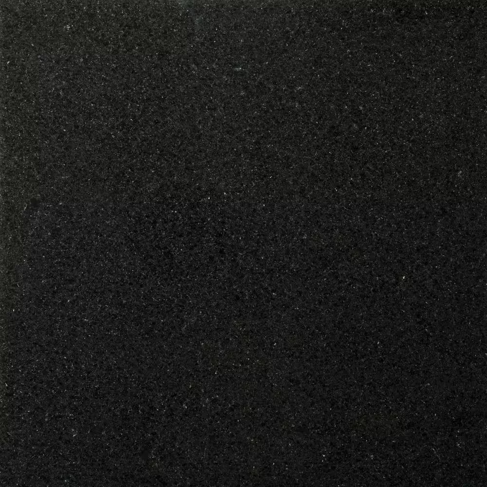 Granite Absolute Black Polished 12.01 In. X 12.01 In. Granite Floor and Wall Til