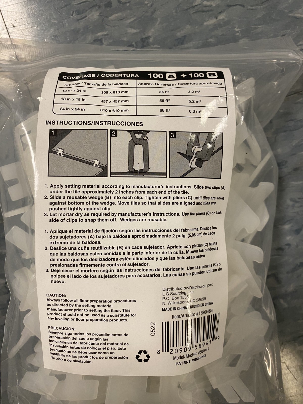 BRAND NEW Project Source Tile Leveling System #1690484 FLAT A-100 Clips per pack