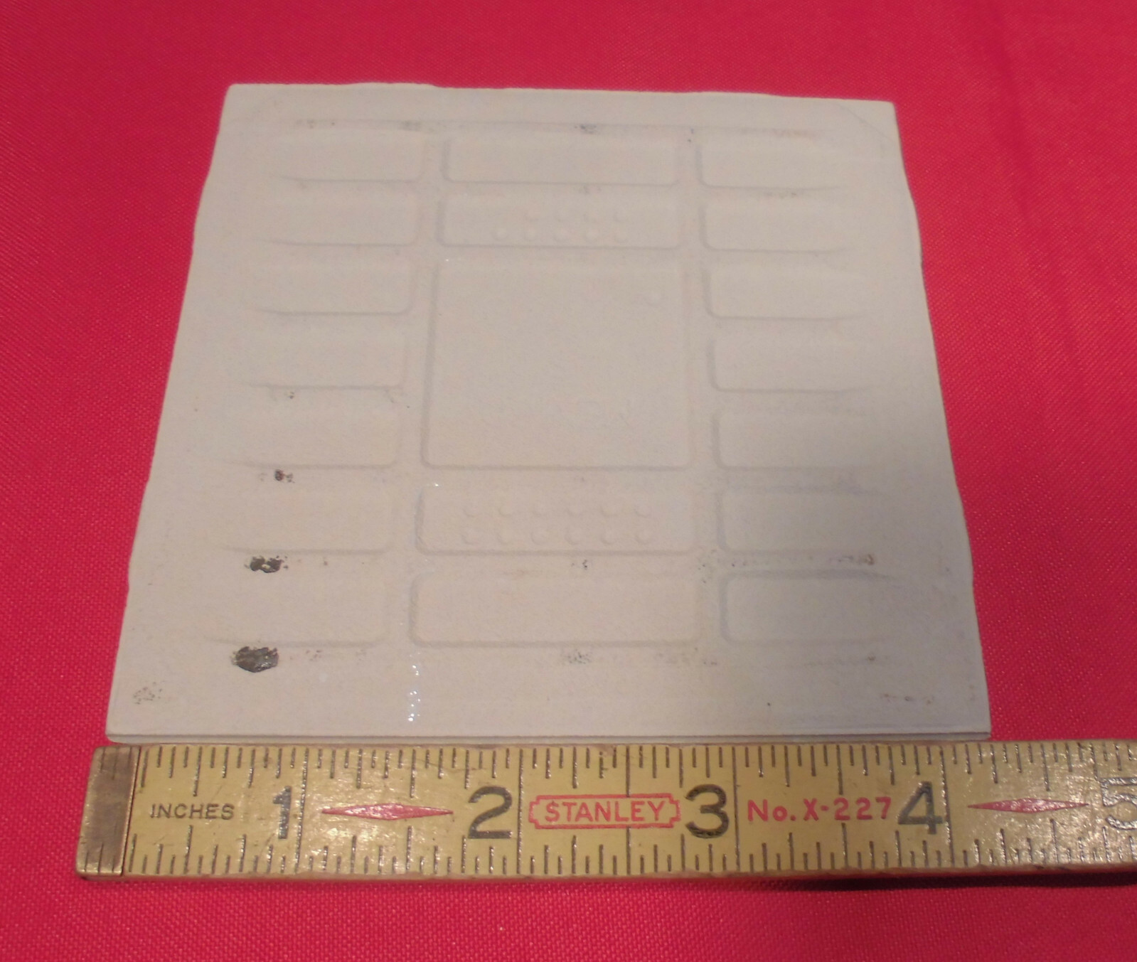 1 pc. *Vintage White* 4-1/4″ Glossy Ceramic Bullnose Trim Tile: Flat Type, NEW
