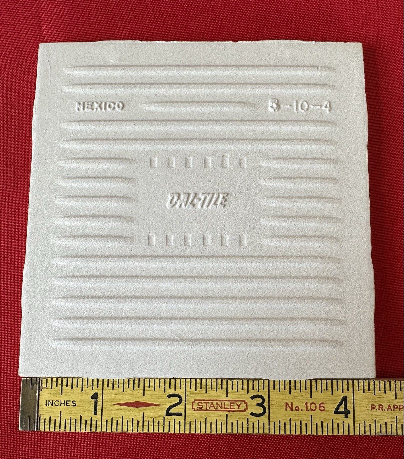 1 pc. Mellow White: Matte Ceramic Tile by Daltile #D-700; 4-1/4″ Discontinued