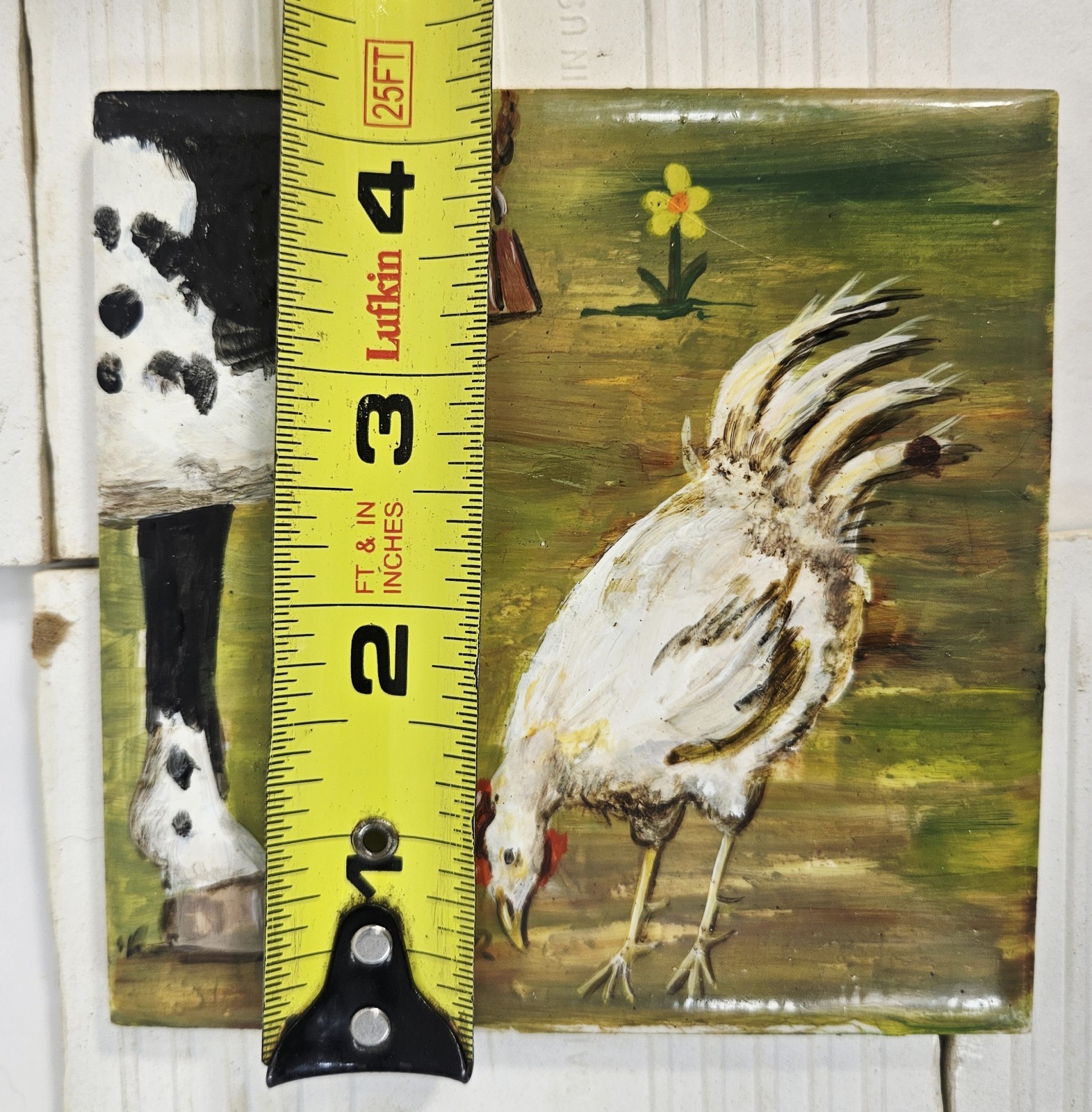 11 Pc Art Cow Farmhouse Countryside Farm Mural Ceramic Backsplash Tile Vintage