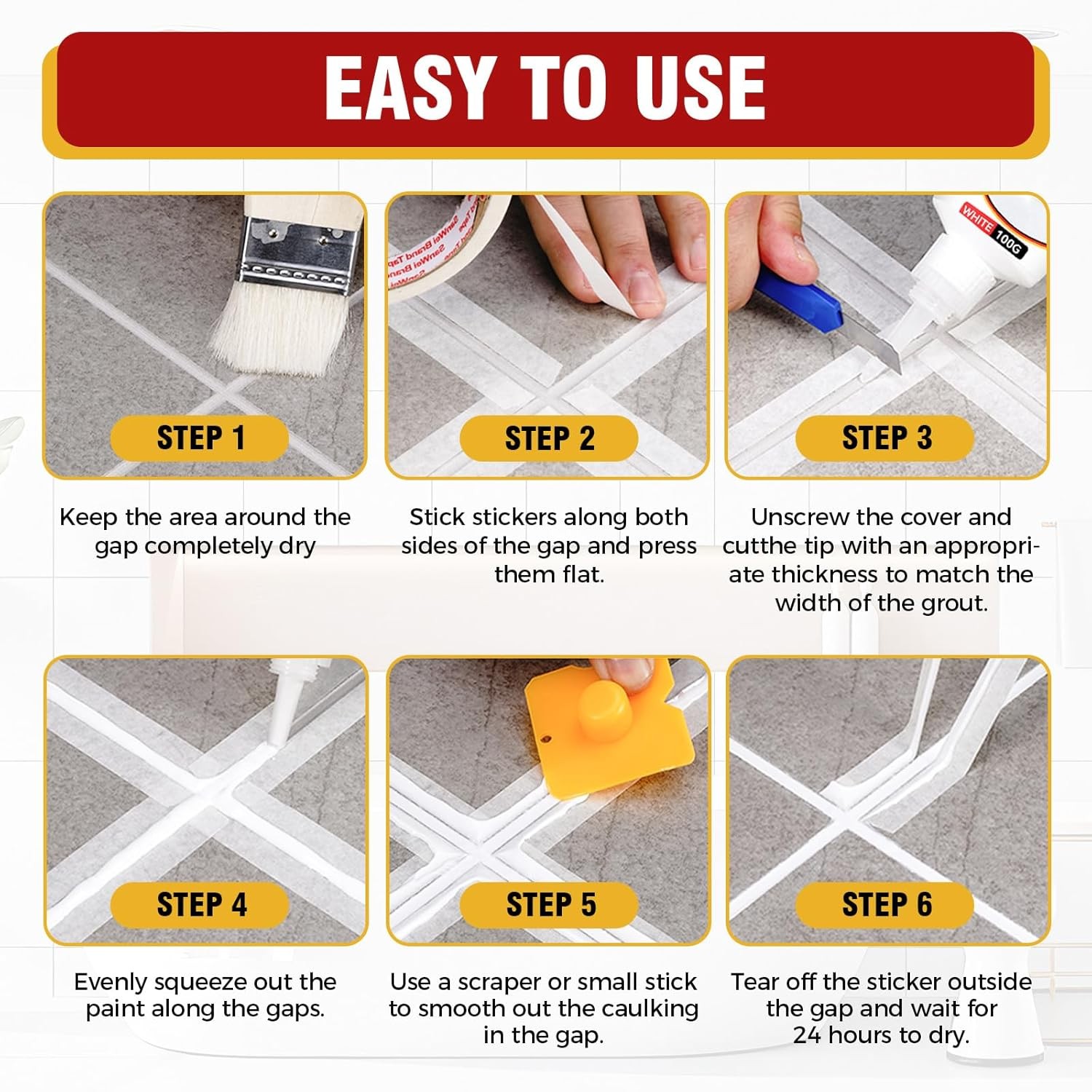 Tile Grout Repair Kit White Grout Sealer Bathroom Shower Tile Grout Sealer