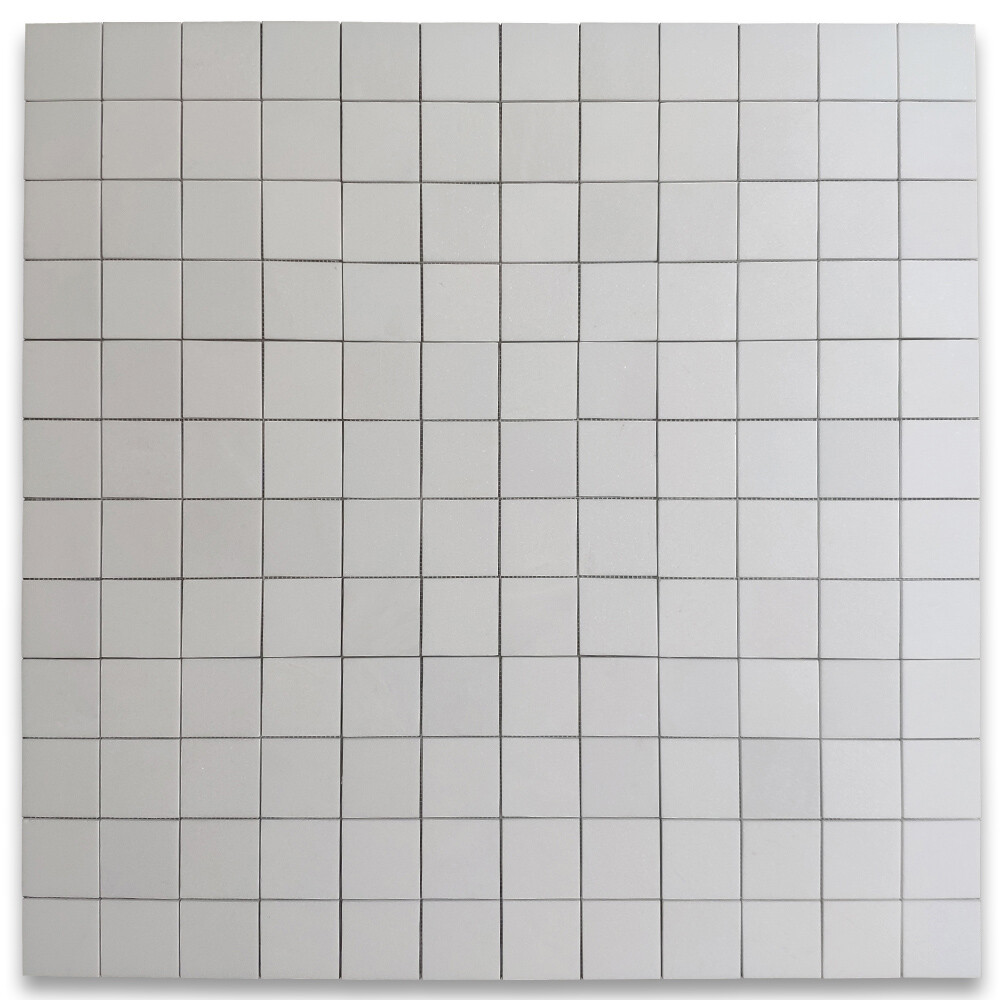 T27XH Thassos White Marble 3×3 Square Mosaic Tile Honed