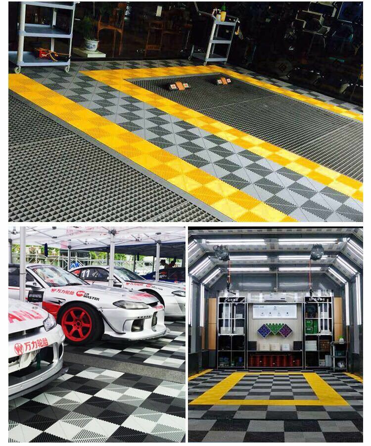 Interlocking Vented Nitro Garage Floor Tiles 16″x16″ | 30 Pack