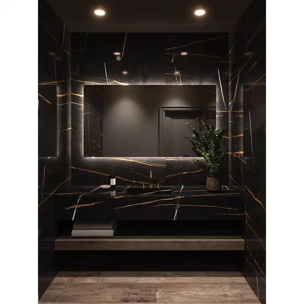 Magnifica Era Luxury 24 In. X 48 In. Satin Porcelain Field Tile in Sahara Noir (