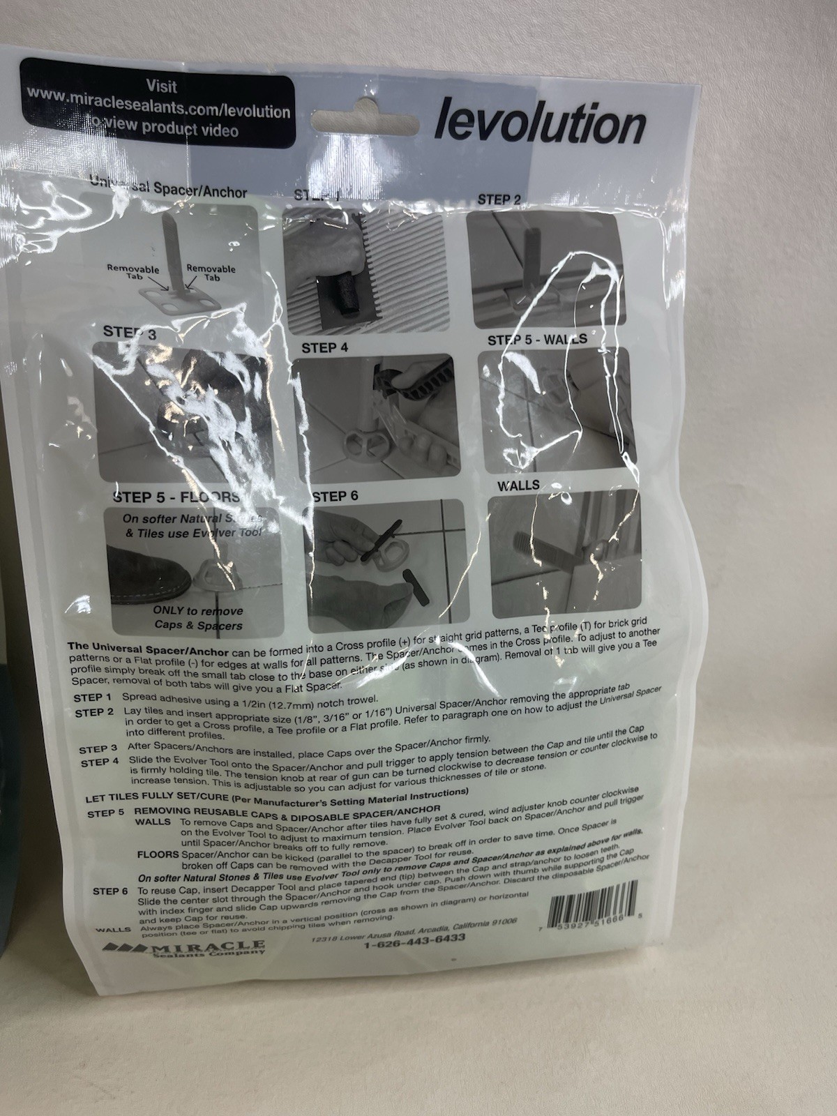 Levolution Universal Tile Spacing Leveling System Flat Part A 1/16 in 2×50 Pack