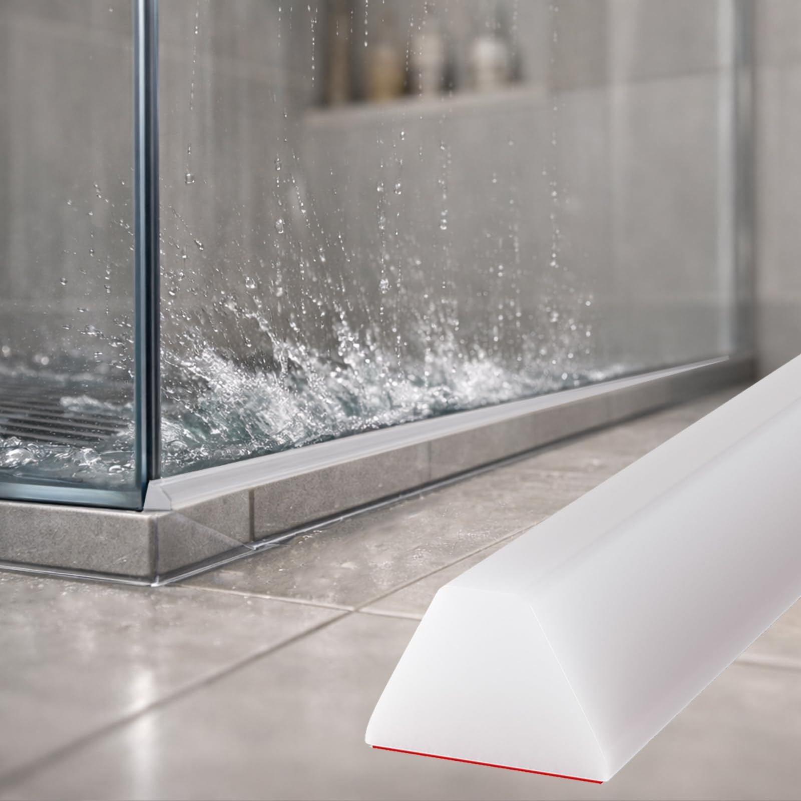 Risunpet 39 Inch Collapsible Shower Water Dam, 39Inch, Transparent